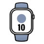 Apple Watch Series 10 GPS + Cellular 46mm Aluminio Plata con Correa Deportiva Azul Denim M/L